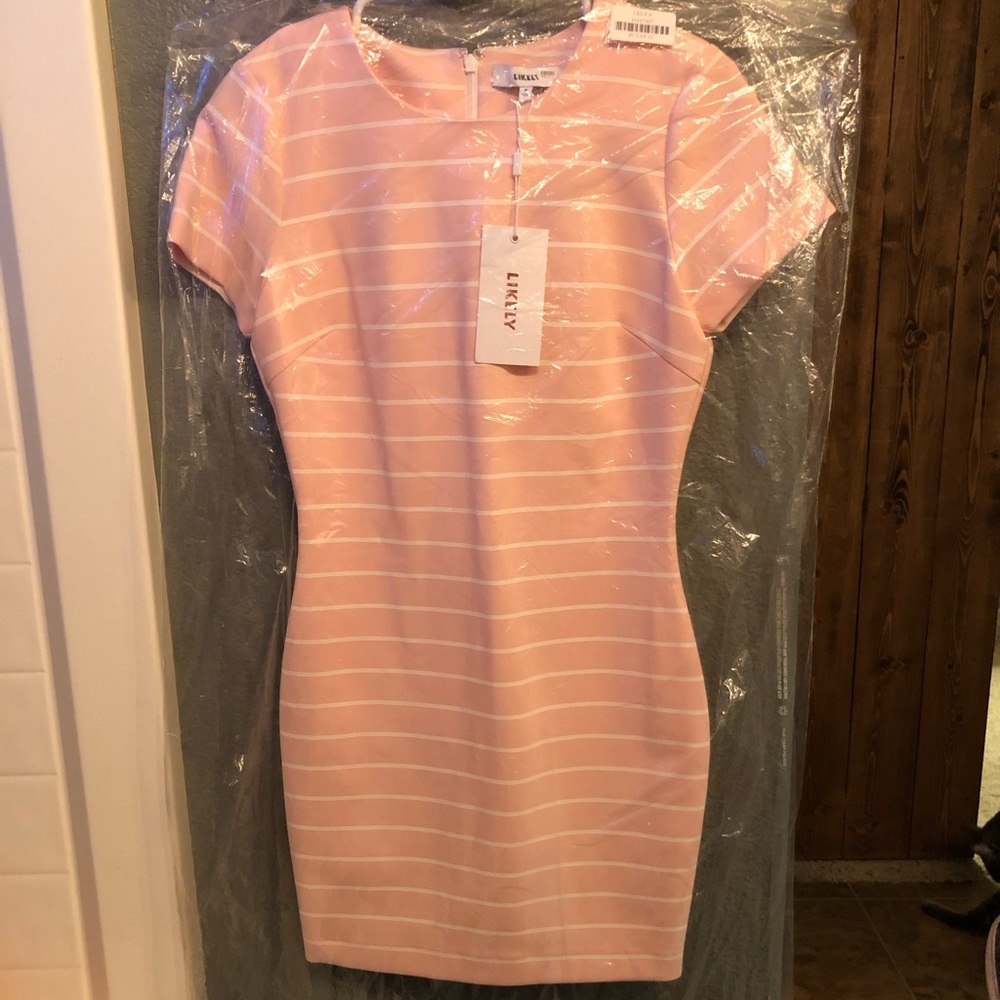 Likely Short Sleeve Striped Dress